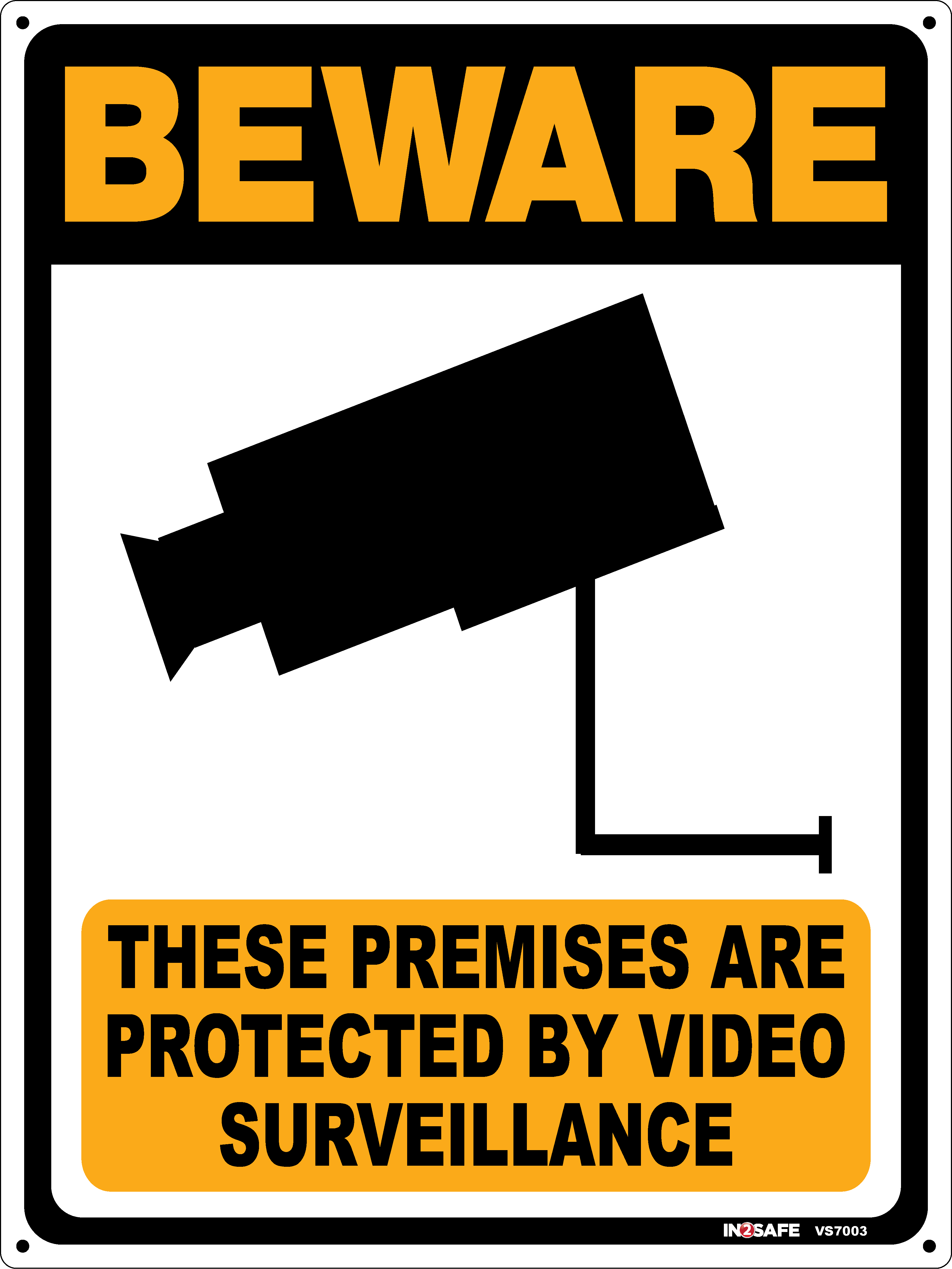 SECURITY - These Premises Are Protected By Video Sign |Westpeak™ New ...