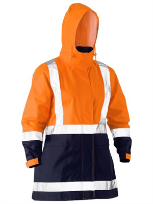 Womens Bisley Hi-Vis Two Tone Rain Jacket