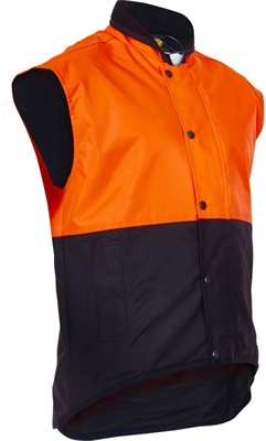 Caution Oilskin D/O Sleeveless Vest