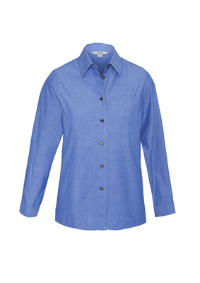 Ladies Long Sleeve Chambray Shirt